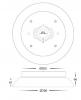 Auster White & Gold Wide Trim to Suit 24W LED Ceiling Oyster
